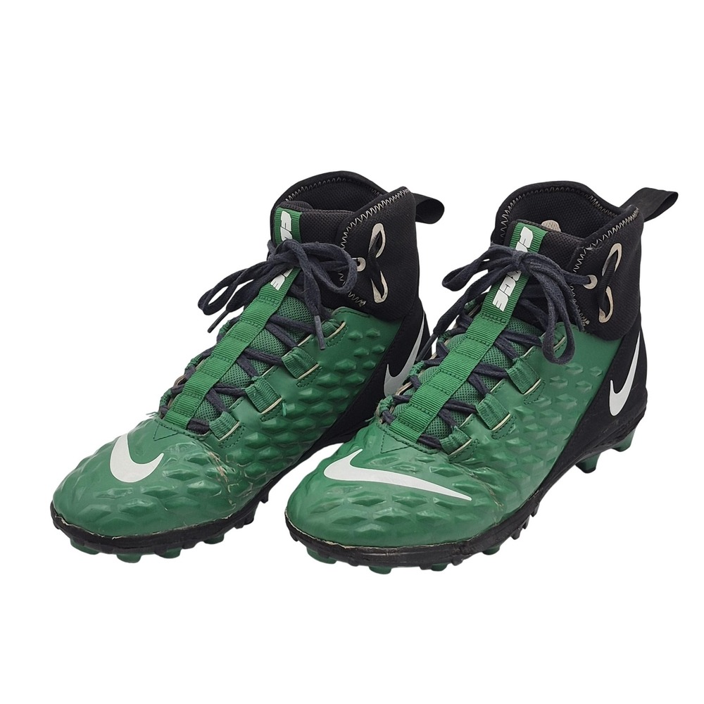Nike Force Savage Pro 2 Football Cleats Shoes Mens 8.5 Green High Top AQ8155-301